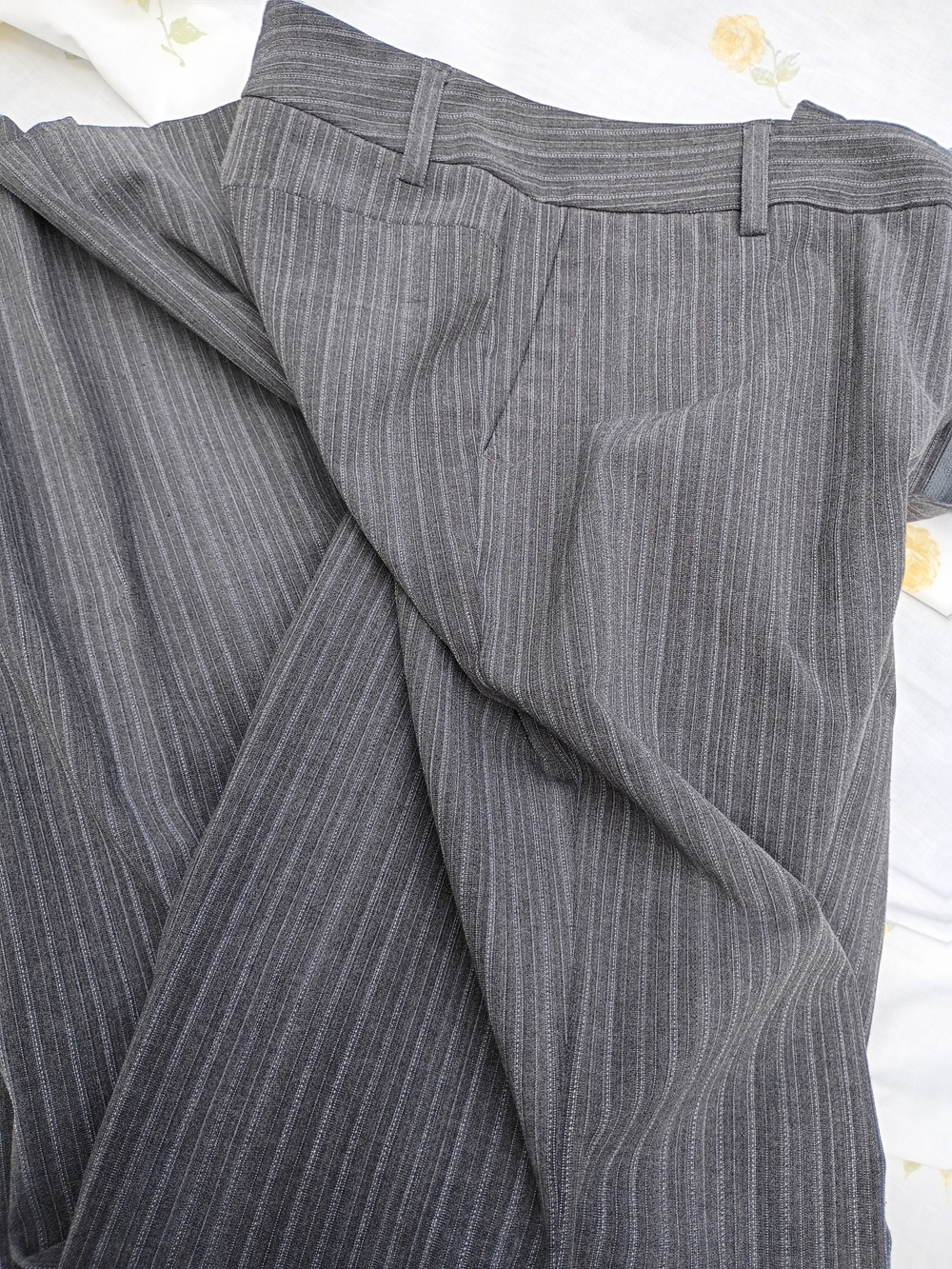 Eddie Bauer Gray Pinstripe Trousers